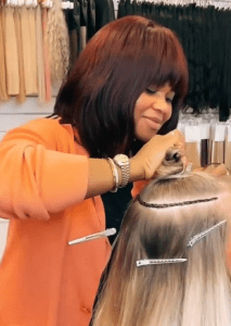 Extension (Flechten+Nähen( in Arbeit, 