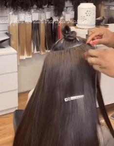 Extension (Flechten+Nähen( in Arbeit,